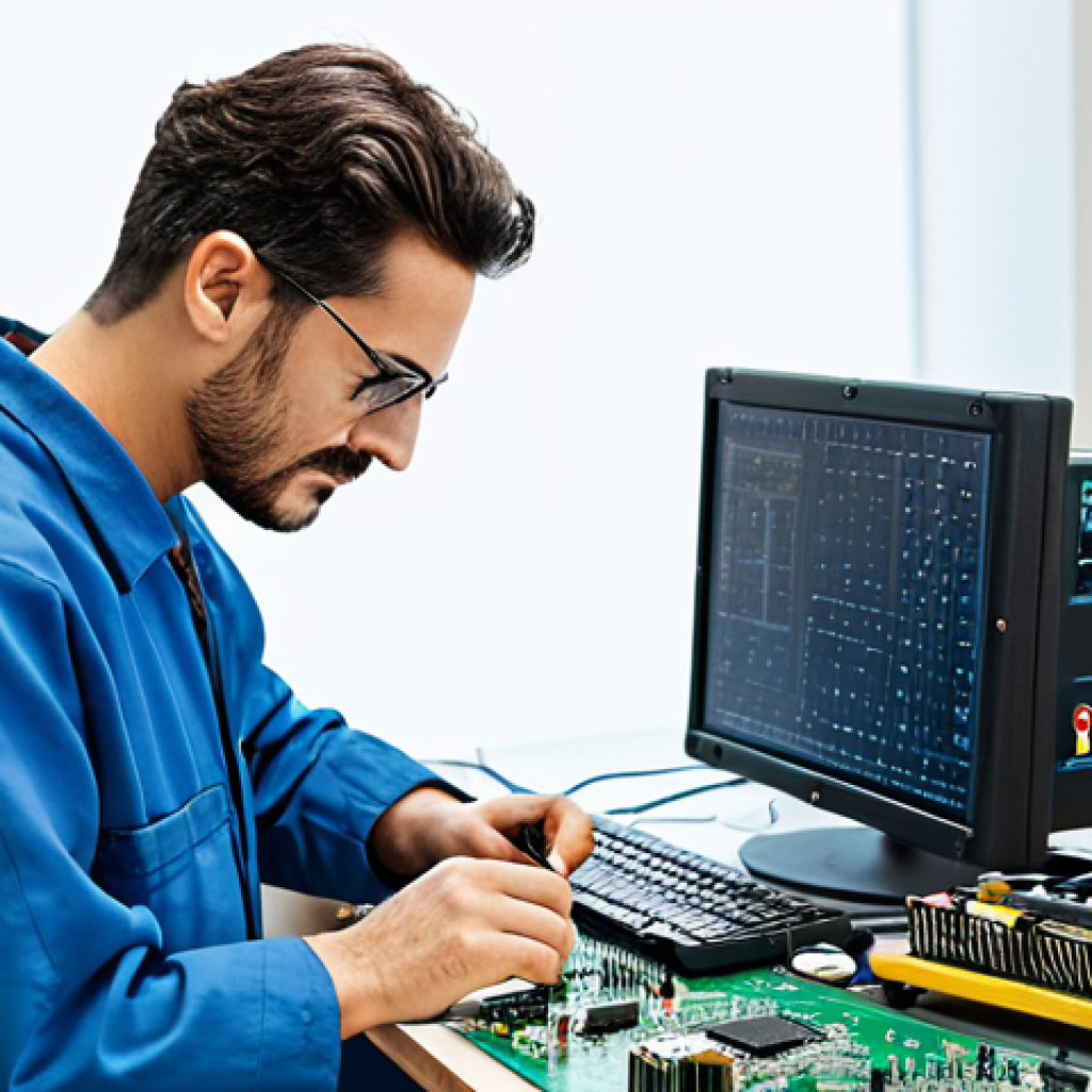 전자기술사 필기 과목별 학습법 - **
"A skilled electronics technician in a well-lit Italian workshop, fully clothed in appropriate w...