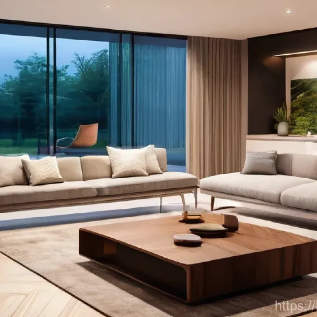 전자기술사와 전자시스템 유지보수 경험 - **Prompt: Futuristic Smart Home Life**
    "A cozy and modern living room bathed in soft, natural li...