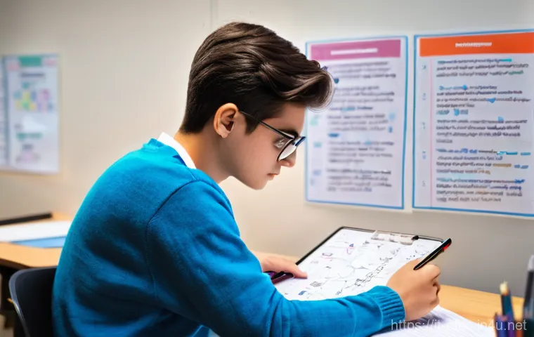 전자기술사 필기 합격 노하우 - **Prompt:** A young, determined Italian student, approximately 20-25 years old, sits at a tidy, mode...