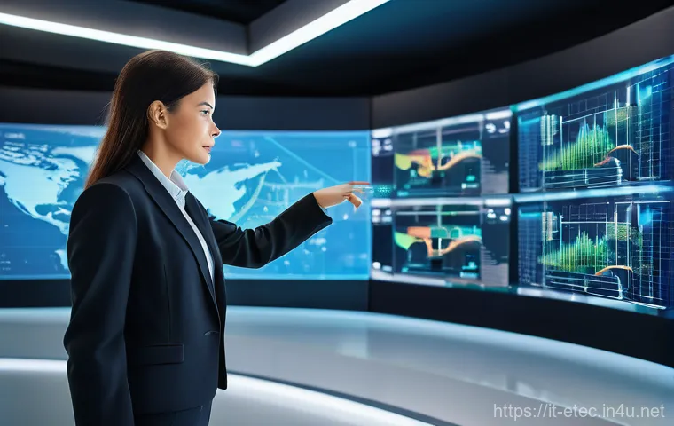 전자기술사와 관련된 직업별 기술 요구 사항 - A highly skilled female IoT integration expert, dressed in smart casual business attire, stands in a...