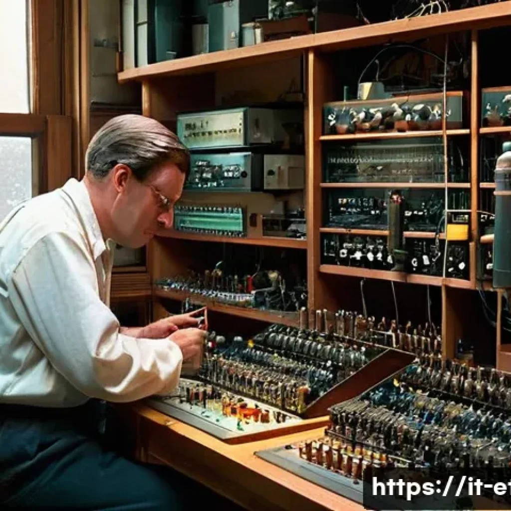 전자기술사 관련 전자회로 설계 사례 - **Prompt 1: The Dawn of Analog Electronics - A Pioneer's Workshop**
"A dimly lit, cozy workshop ...