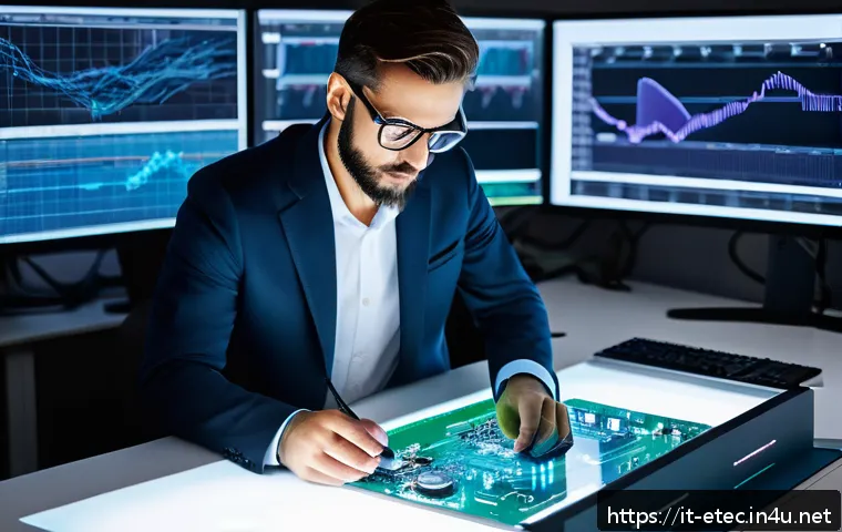 전자기술사와 관련된 국제 자격증 비교 - A modern electronics engineering workspace featuring a professional Italian engineer in business cas...