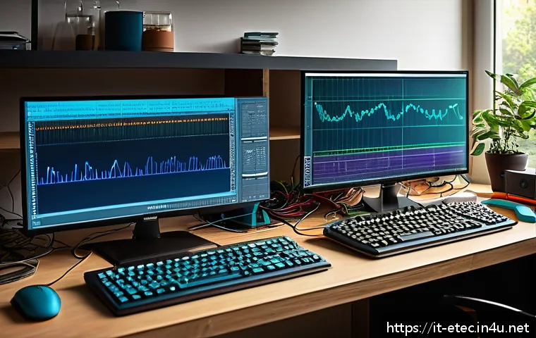전자기술사 중점 과목 완벽 해설 - A detailed and realistic digital illustration of an electronics lab workspace featuring a modern des...
