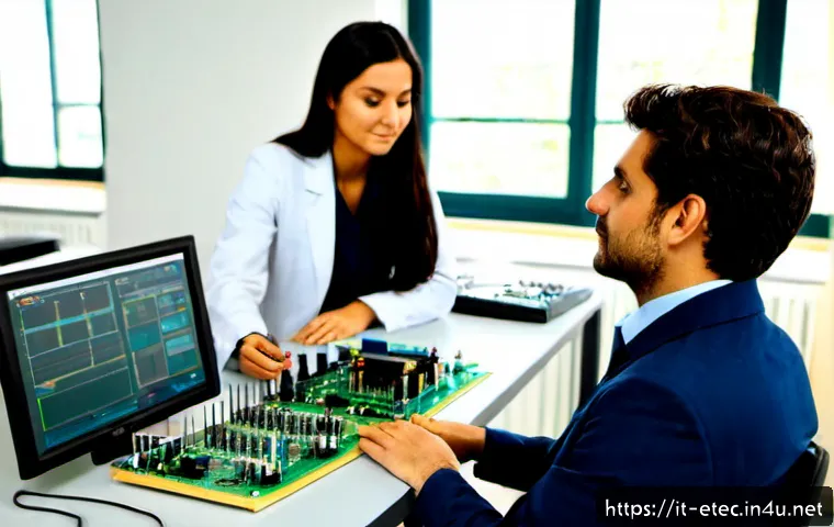 전자기술사 자격증 취득 후 업계 전망 - Photorealistic modern electronics laboratory in Milan, a newly certified Italian electronics enginee...